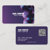 🎈🎁バルーンパーティーカスタムQR 名刺 (正面/裏面)