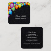 バルーンパーティーデコールプレミアム スクエア名刺 (正面/裏面)