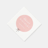 バルーンパーティーナプキンピーチ スタンダードカクテルナプキン (角)