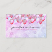 バルーンパーティープランナーグリッターピンク 名刺 (正面)