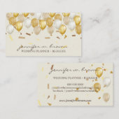 バルーンパーティープランナー紙吹雪黄 名刺 (正面/裏面)