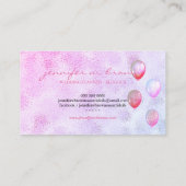 バルーンパーティープランナー グリッター ピンク 名刺 (裏面)
