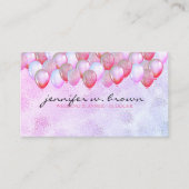 バルーンパーティープランナー グリッター ピンク 名刺 (正面)