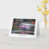 バルーンパーティーボート – おめでとう カード (黄色い花)