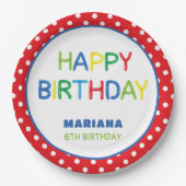 バルーンパーティー時間 ペーパープレート (正面)