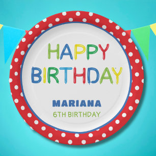 バルーンパーティー時間 ペーパープレート