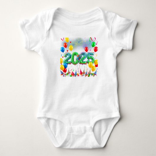 "バルーンパーティー2025"幼児Tシャツ ベビーボディスーツ (正面)