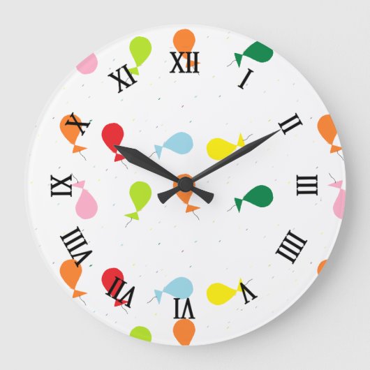 バルーンパーティー ラージ壁時計 (正面)