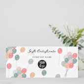 バルーンビジネスロゴギフト証明書利用券 (スタンド正面)