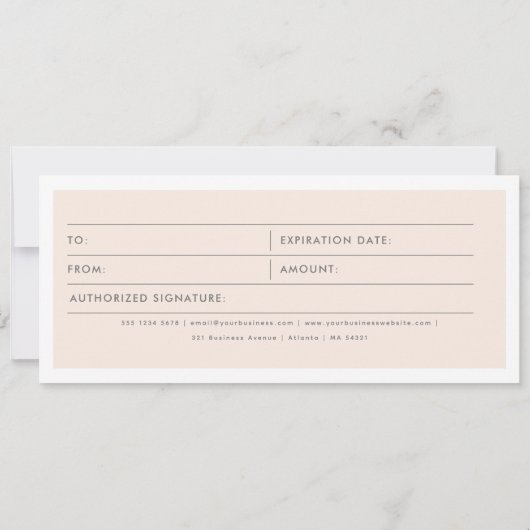 バルーンビジネスロゴギフト証明書利用券 (裏面)