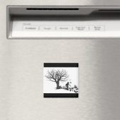 バルーンピエロオールドツリー&ブラックバードターコイズ マグネット (インサイチュ (食洗機))