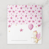バルーンピンクの女の子の赤ちゃんシャワー付きかわいいドラゴン プレイスカード (外部開封)