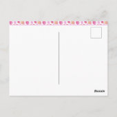 バルーンピンクガールキッドの写真誕生日ありがとう ポストカード (裏面)