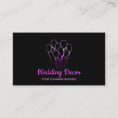 バルーンピンクシンプル色の紫色のグラデーション 名刺 (正面)