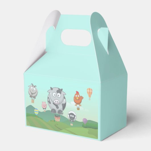 バルーンファーム動物カスタム子供の誕生日 フェイバーボックス (裏面サイド)
