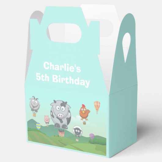 バルーンファーム動物カスタム子供の誕生日 フェイバーボックス (オープン)
