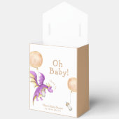 バルーンフェアリードラゴンボトルベビーシャワーありがとう フェイバーボックス (見開き)