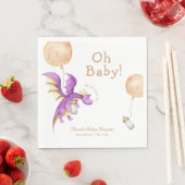 バルーンフェアリードラゴンボトルベビーシャワーウェルカム スタンダードランチョンナプキン (インサイチュ)