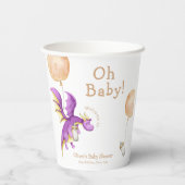 バルーンフェアリードラゴンボトルベビーシャワーウェルカム 紙コップ (裏面)