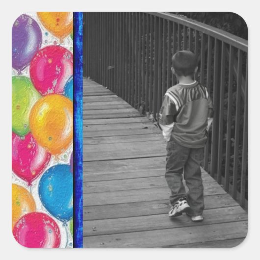 バルーンフォトシールテンプレート スクエアシール (正面)