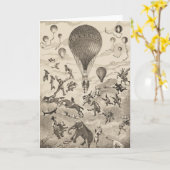 バルーンフランスのメーカー用広告 カード (黄色い花)