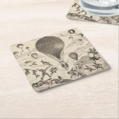 バルーンフランスのメーカー用広告 スクエアペーパーコースター (アングル)