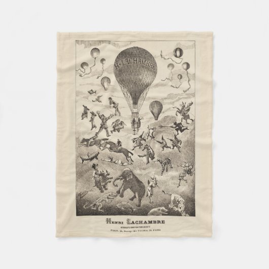 バルーンフランスのメーカー用広告 フリースブランケット (正面)