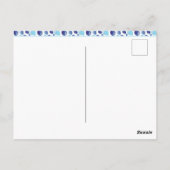 バルーンブルーキッドの写真誕生日ありがとう ポストカード (裏面)