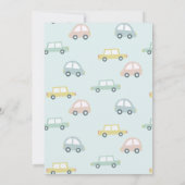 バルーンブルーボーイドライブバイ誕生日車 招待状 (裏面)