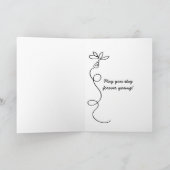 バルーンブーケが黒い100誕生日 カード (内部)