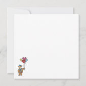 バルーンブーケのバレンタインカードを持つテディベア (裏面)