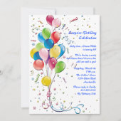 バルーンブーケサプライズパーティの招待状 招待状 (正面)