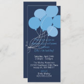 バルーンブーケパーティの招待状 招待状 (正面/裏面)