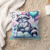 バルーンブーケラクーンバレンタイン クッション (ブランケット)