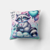 バルーンブーケラクーンバレンタイン クッション (裏面)