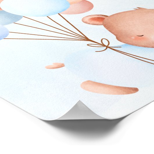 バルーンベア男の子または女の子のジェンダーが投票ポスターを明らかにする ポスター (角)