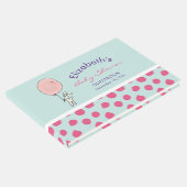 バルーンベイビーシャワーを持ったかわいいバニー ゲストブック (コーナー)