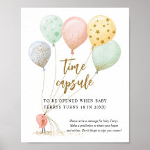 バルーンベイビーシャワー水彩時間カプセル