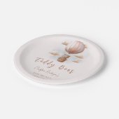 バルーンベビーシャワーのテディベア ペーパープレート (アングル)