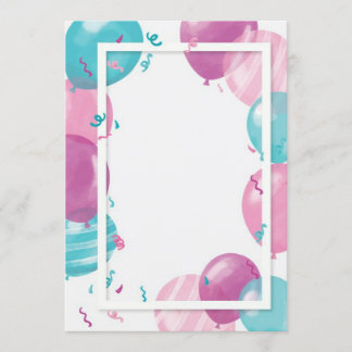 バルーンベビーシャワーの招待テンプレート 招待状