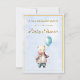 バルーンベビーシャワーを持つリトルベア