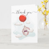 バルーンベビーシャワーサンキューカード カード (黄色い花)