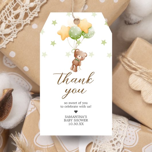 バルーンベビーシャワーメッセージカード ギフトタグ