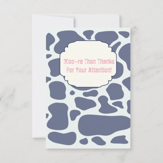 バルーンベビーシャワー付きダークブルーの黄色い牛 招待状 (裏面)