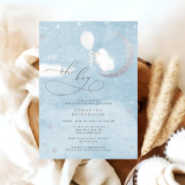 バルーンベビーシャワー付き可愛い子羊招待状 招待状