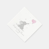 バルーンベビーシャワー付き可愛い象 スタンダードカクテルナプキン (角)