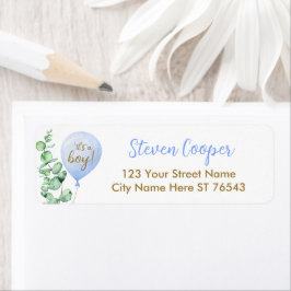 バルーンベビーシャワー差出人住所 ラベル