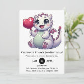 バルーンベビードラゴン誕生日 招待状 (スタンド正面)