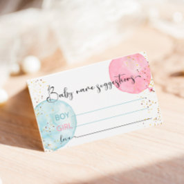 バルーンベビー名の候補カード（ベビーシャワー用）