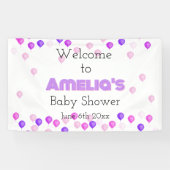 バルーンベーかわいらしビーシャワーへようこそ 横断幕 (横)